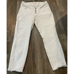 lucky brand jeans ankle jeans white size 10/30